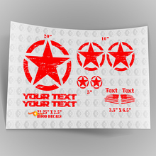 Kit d'autocollants étoiles militaires usées style Oscar Mike Stickers capot pour Jeep Wrangler 3