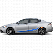 Kit d'autocollants en vinyle bandes latérales à stroboscope inférieur Datr pour Dodge Dart 2013-2016_2