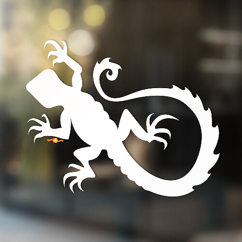 Gecko Lézard Vinyle Art Mur Fenêtre Salle De Bains Autocollant Autocollant #6
