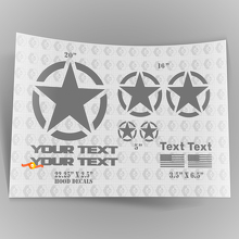 Kit d'autocollants style militaire Oscar Mike OM avec autocollants pour capot pour Jeep Wrangler 2