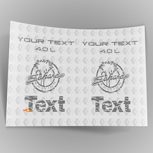 Logos de garde-boue Jeep Wrangler Sahara 4.0 TJ en détresse 1997 -2006 2