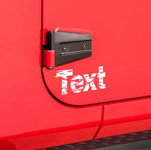 Autocollant de texte personnalisé usé pour porte latérale Jeep Wrangler 2
