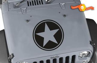 Jeep Wrangler Freedom Edition réplique étoile militaire décalcomanie 2 décalcomanies