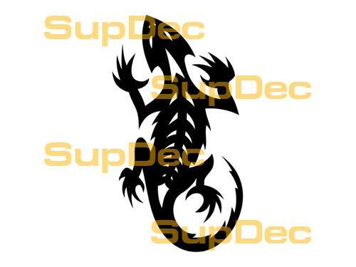 Autocollant mural en vinyle Gecko Lizard Art pour fenêtre de salle de bain #9
