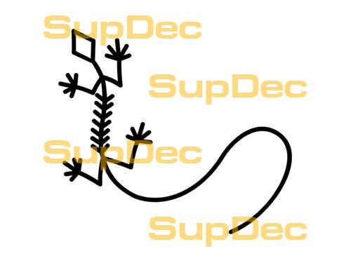 Gecko lézard vinyle Art mur fenêtre salle de bain autocollant #10
