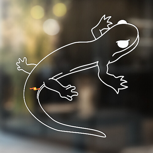 Gecko Lézard Vinyle Art Mur Fenêtre Salle De Bains Autocollant Autocollant #13
_1