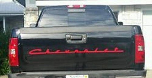 CHEVROLET « Old Style Script font » Autocollant de hayon GM / Choix de couleurs
