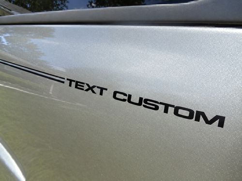 TEXT CUSTOM Pinstripe Insert Lettering Universel Autocollant vinyle pour Dodge