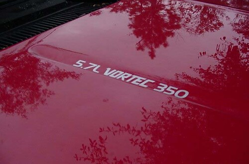 Autocollants pour capot VORTEC 350 de 5,7 L, couleur de votre choix
