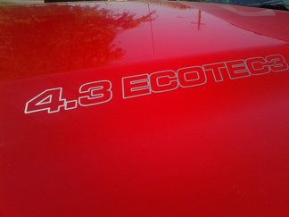 Autocollants de capot ECOTEC3 4,3 L - Chevrolet