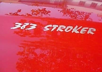 383 STROKER Autocollants de capot Décalcomanies Votre choix de couleur

