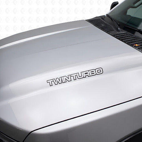 Autocollants en vinyle pour capot Twin Turbo pour camion Chevy