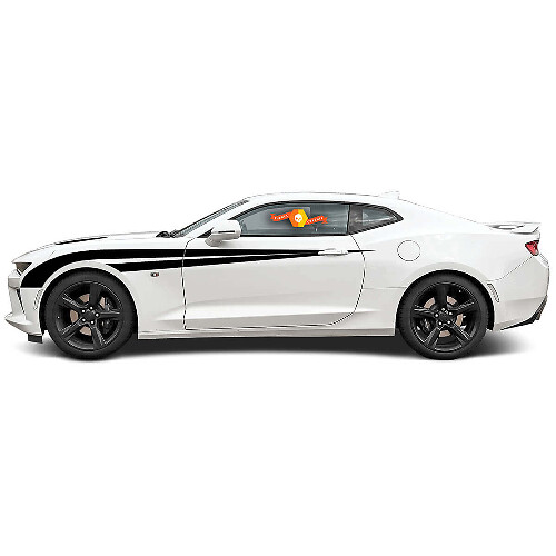 Autocollant en vinyle à bandes doubles accentées latérales pour aile de Chevrolet Camaro 2016-2018