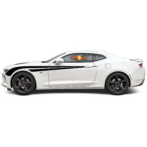 Autocollant en vinyle à double rayures de course pour ailes latérales Chevrolet Camaro 2016-2018