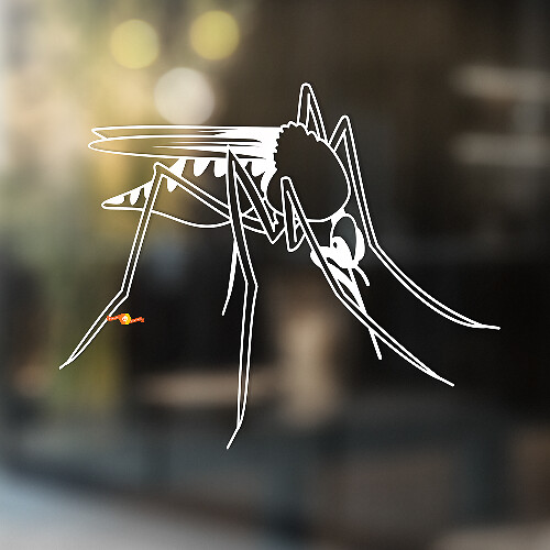 Moustique Gnat Vinyle Art Mur Fenêtre Salle de bain Autocollant Décalcomanie #2
