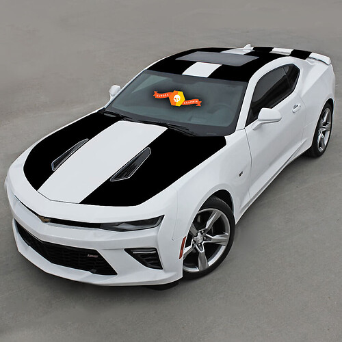 Chevrolet Camaro 2016-2018 -ss- Bandes en vinyle sur le dessus
