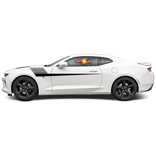 Autocollant Vinyle Latéral Rayures Style Stroboscopique pour Chevrolet Camaro 2010-2020