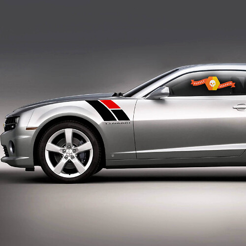 Chevrolet Camaro 2010-2020 Fender Hash Side Stripes Style 45e anniversaire

