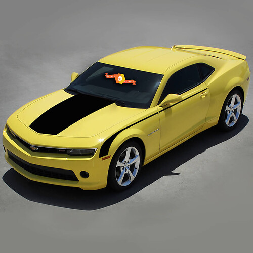 Chevrolet Camaro 2010-2015 Rayures de hockey sur le dessus et sur les côtés
