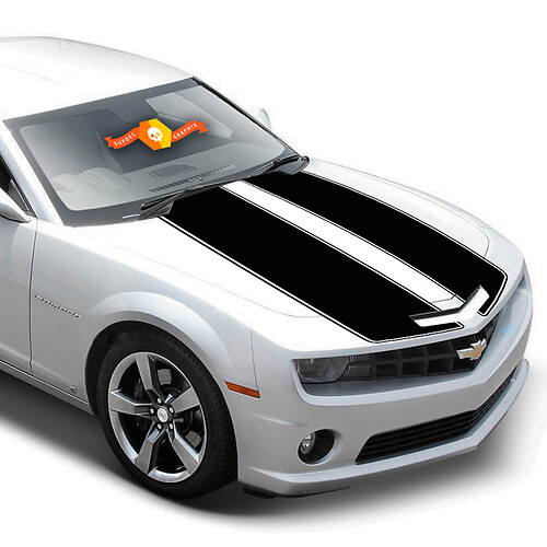Autocollant en vinyle à bandes doubles pour capot Chevrolet Camaro 2010-2015
