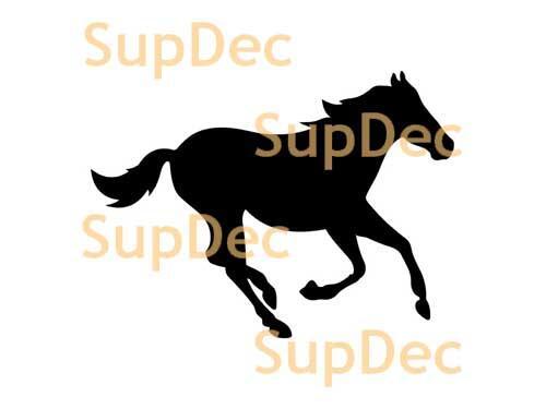 Autocollant mural en vinyle pour fenêtre et salle de bain, motif cheval, #7
