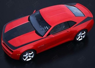 Speed Style Center And Side Stripe Kit — Autocollant vinyle (capot, côté) pour Chevrolet Camaro 2010-2015