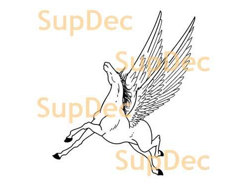 Autocollant mural en vinyle cheval, pour fenêtre et salle de bains, #8
