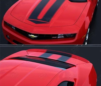 Sport U Shape Center Stripe Kit — Autocollant vinyle (capot, coffre) pour Chevrolet Camaro 2010-2015