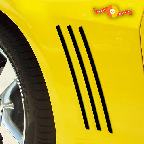 CHEVROLET CAMARO 2010- 2015 GILL VENT INSERT SUPERPOSITION CÔTÉ RAYURES EN Vinyle
