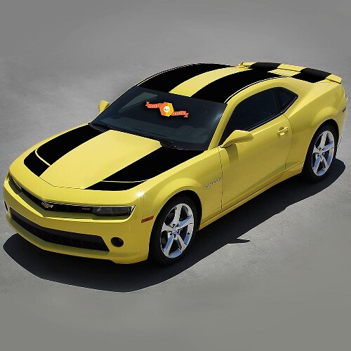 Kit de décalcomanies latérales intégrales de style rayures de course Bumblebee pour Chevrolet Camaro 2010-2015
