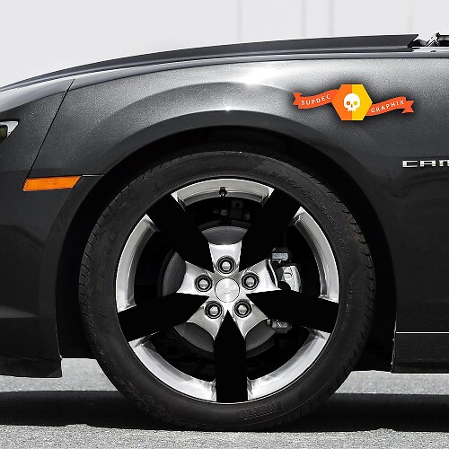 Jeu de décalcomanies en vinyle pour inserts de roue pour Chevrolet Camaro 2010-2015