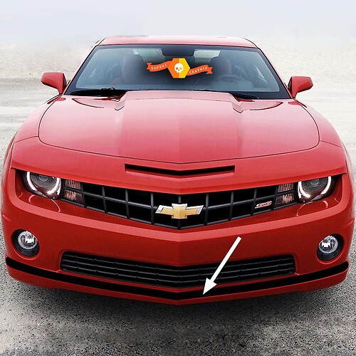 Chevrolet Camaro 2010-2013 Ss Spoiler avant Splitter Stripe Vinyl Sticker Decal
