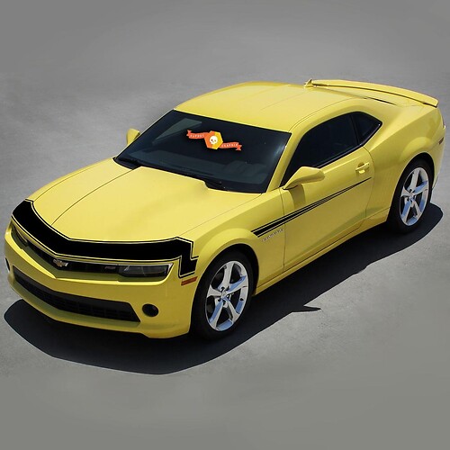 CHEVROLET CAMARO 2010- 2013 CARÉNAGE AVANT STYLE RÉTRO BANDES EN VINYLE