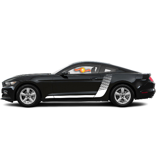 Ford Mustang 2015-2020 Bandes stroboscopiques latérales de style hockey
