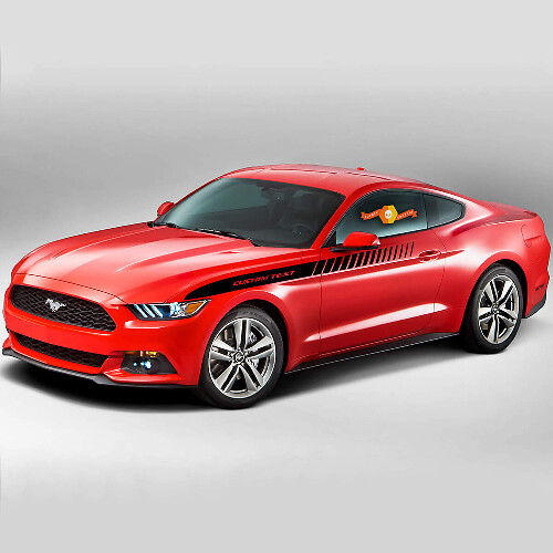 Ford Mustang 2015-2017 Bandes latérales supérieures en vinyle stroboscopique