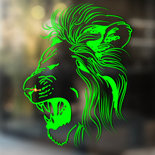 Autocollant mural en vinyle Lion pour fenêtre et salle de bains, autocollant amovible #3
_2