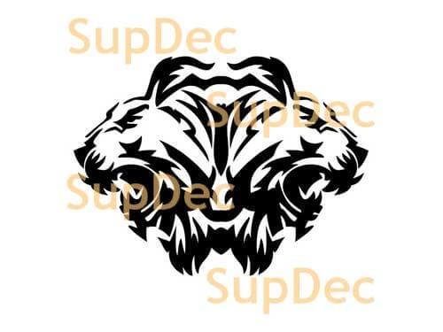 Lion vinyle art mural fenêtre de salle de bain autocollant autocollant amovible # 4
