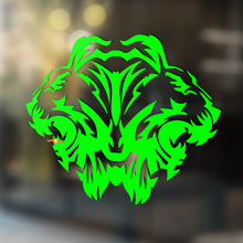 Lion vinyle art mural fenêtre de salle de bain autocollant autocollant amovible # 4
_2