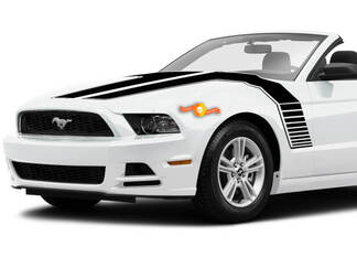 Ford Mustang 2013-2020 Capot sur les côtés double rayures