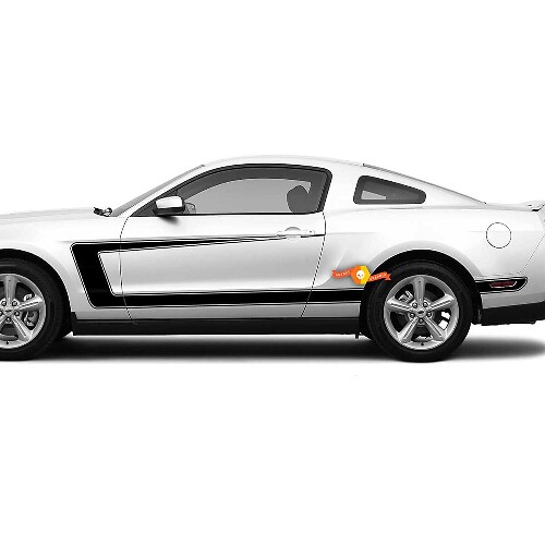 Kit d'autocollants vinyle latéraux GT C-Stripe pour Musclecar Mustang