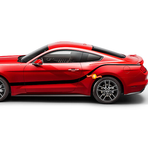 2x autocollants à rayures pour Ford Mustang SIDE Accent
