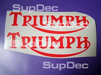 TRIUMPH motos 2 Vinyle Rouge Blanc Logo Sticker