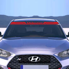 Autocollant bandelette lettrage de marque pour pare-brise Hyundai Veloster 2