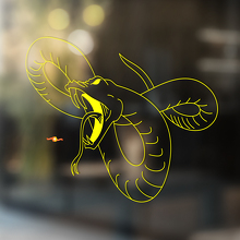 Autocollant en vinyle Serpent en colère pour voitures, fenêtres et murs_3