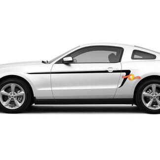 Autocollants à rayures de style L arrière pour portes latérales, autocollants graphiques en vinyle pour Ford Mustang 2005 – 2024
