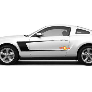 Autocollants à rayures de style C pour portes latérales, autocollants graphiques en vinyle pour Ford Mustang 2005 – 2024
