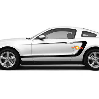 Autocollants à rayures de style C arrière pour portes latérales, autocollants graphiques en vinyle pour Ford Mustang 2005 – 2024
