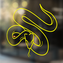 Autocollant mural en vinyle serpent pour fenêtre et salle de bains, autocollant amovible #15
_3