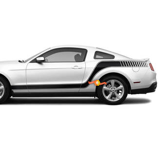 Panneau à bascule à rayures sur décalcomanies latérales arrière pour Ford Mustang 2005 – 2024
