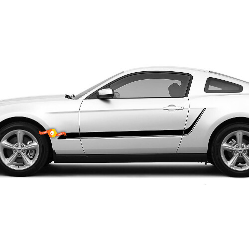 Autocollants en vinyle pour bande latérale inférieure de porte pour Musclecar Mustang 2005-2024
